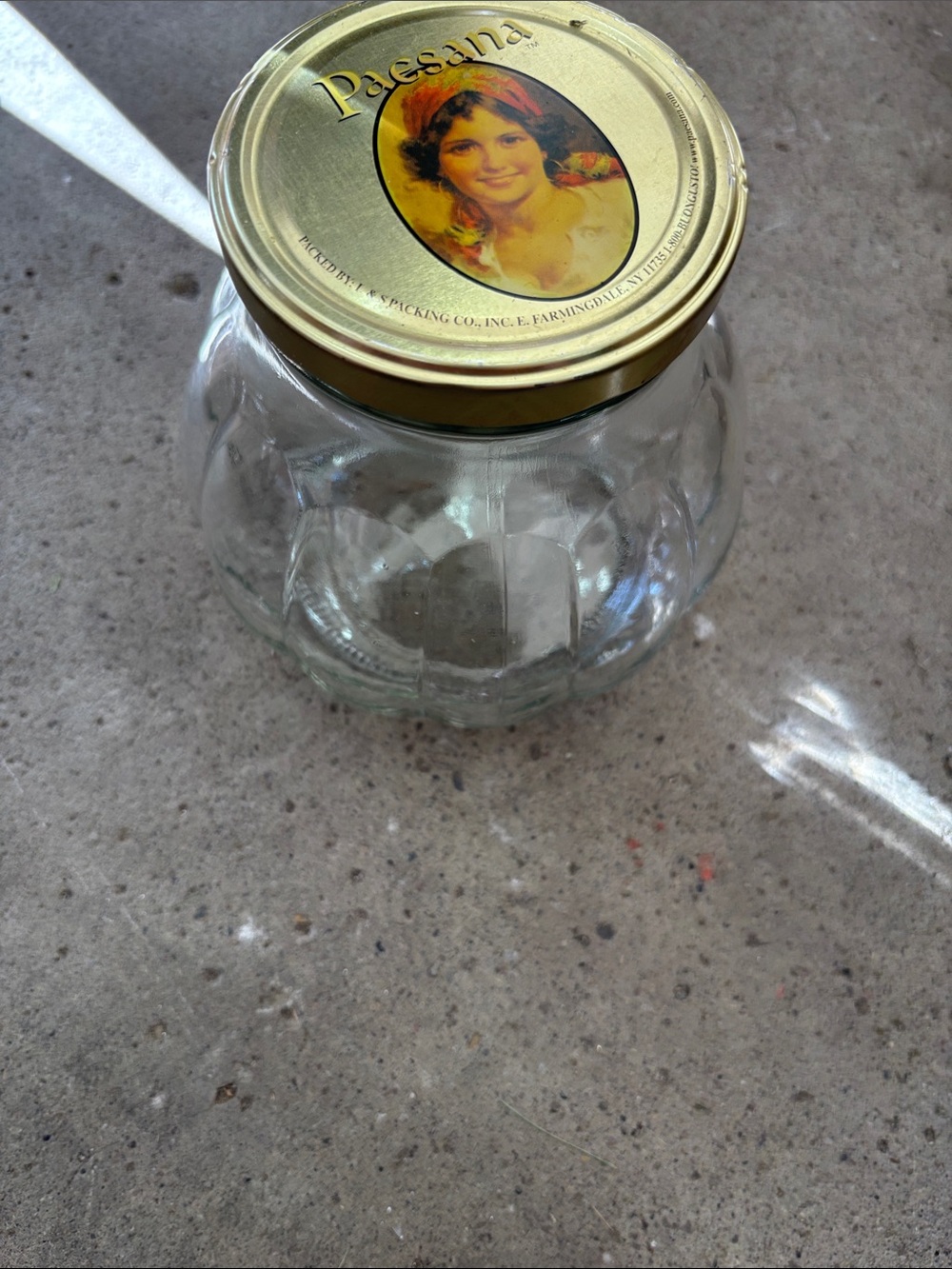 Gold-Lid Glass Storage Jar